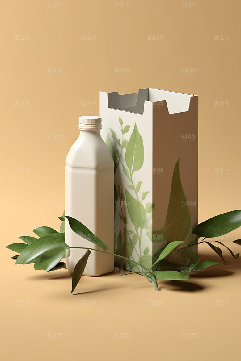 饮料瓶简约包装设计模型
