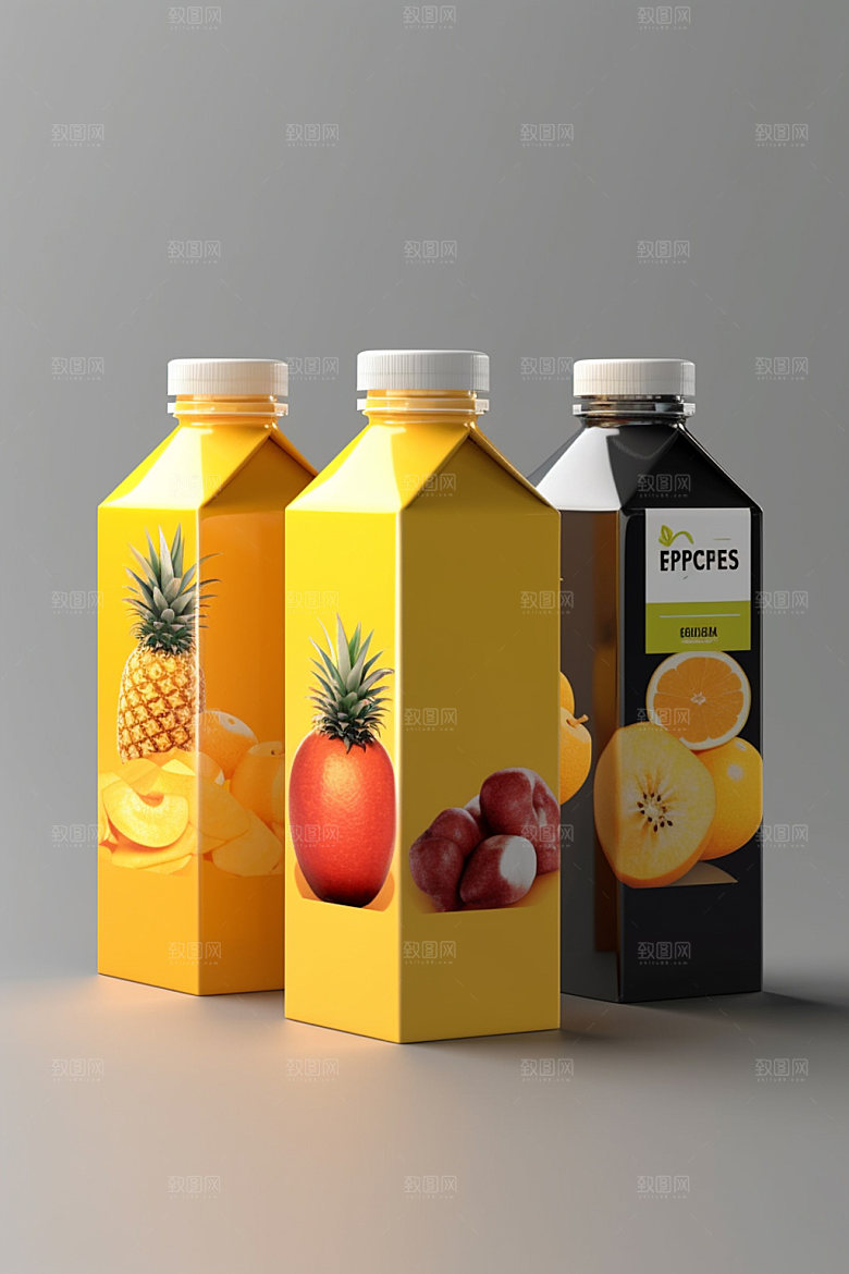 饮料瓶清新包装设计模型