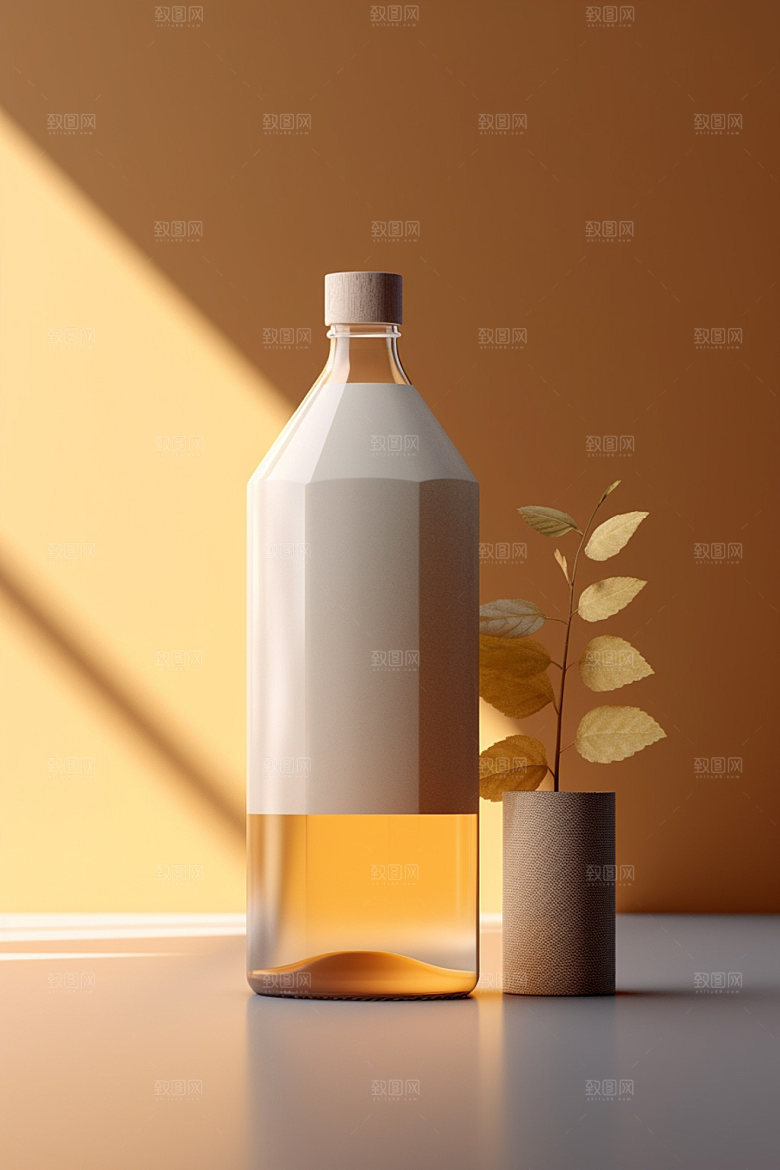 饮料瓶3D时尚模型