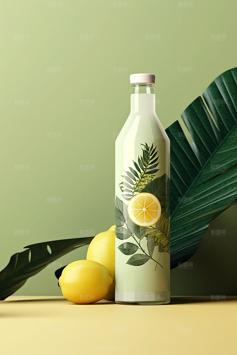 饮料瓶果汁包装设计模型