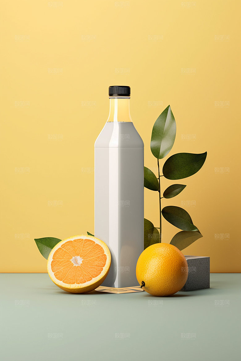 饮料瓶包装设计清新模型