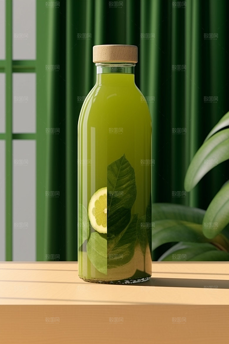 饮料瓶果汁简约模型