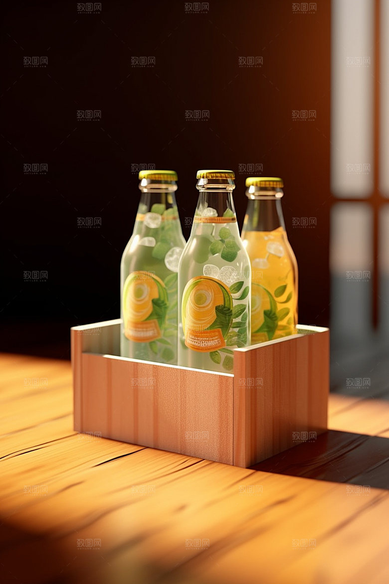 饮料瓶包装设计3D模型