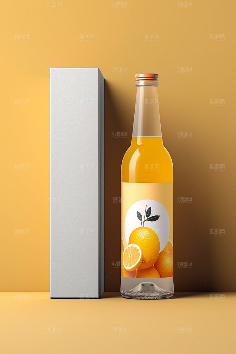 饮料瓶简约立体模型