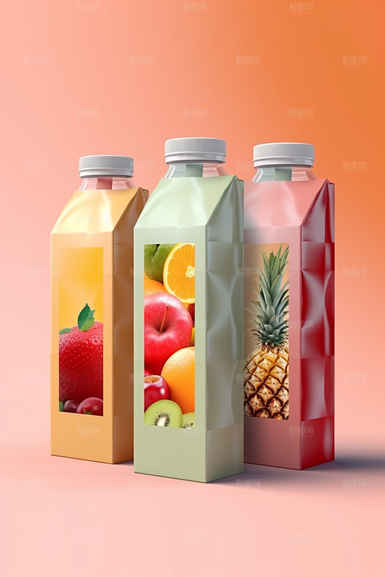 饮料瓶3D包装设计模型