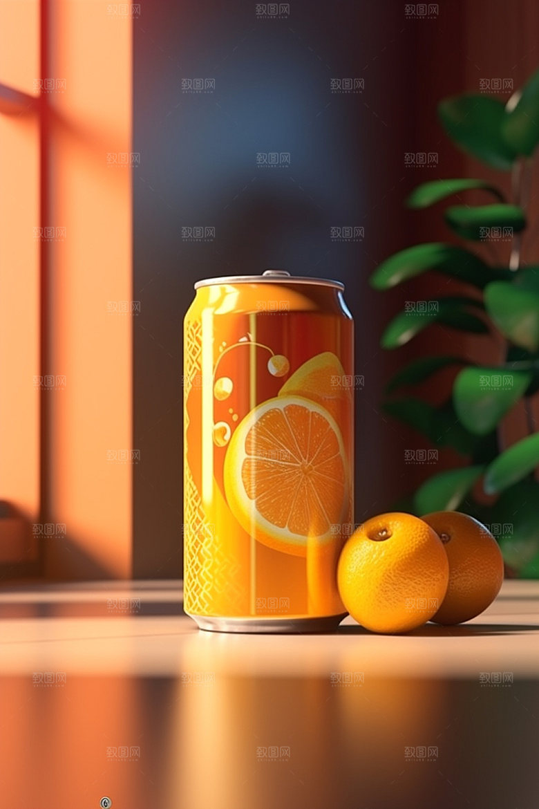 饮料瓶包装设计简约模型