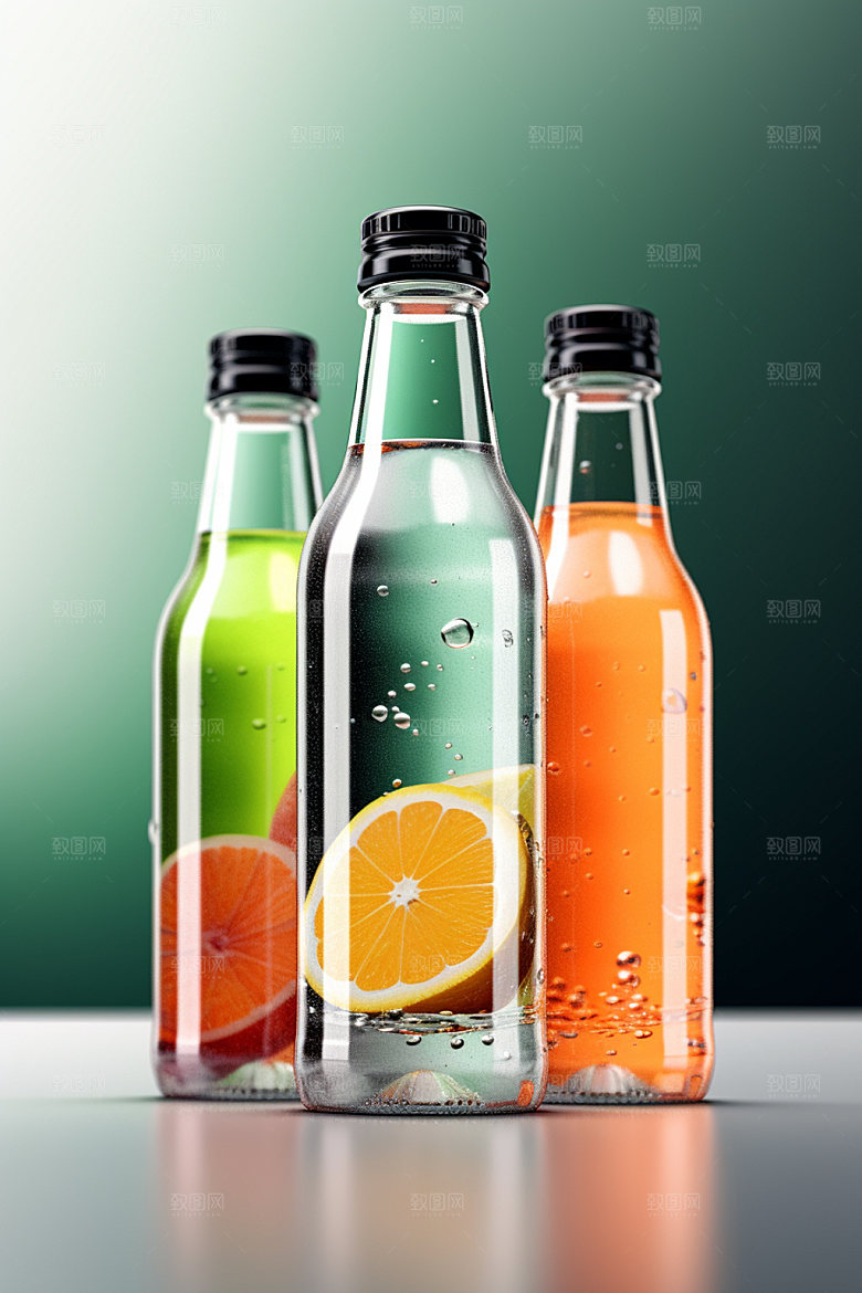 饮料瓶简约时尚模型
