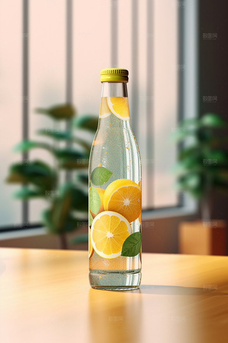 饮料瓶果汁简约模型