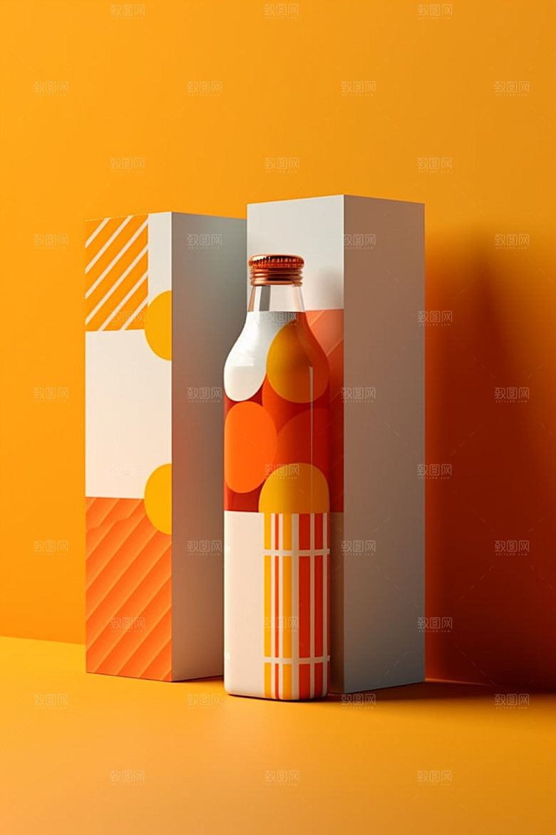 饮料瓶清新包装设计模型