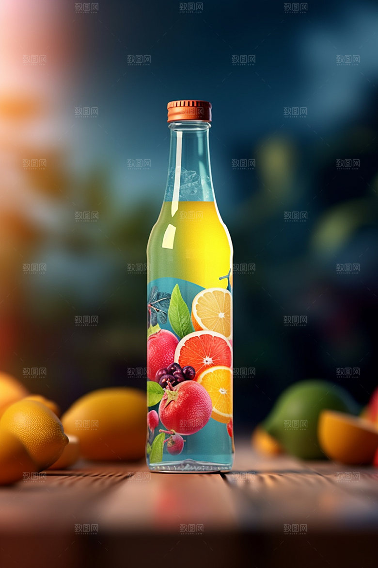 饮料瓶现代简约模型