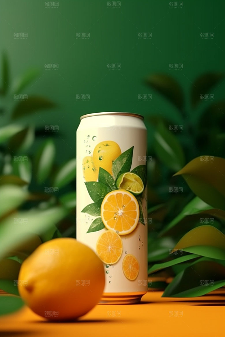 饮料瓶包装设计现代模型
