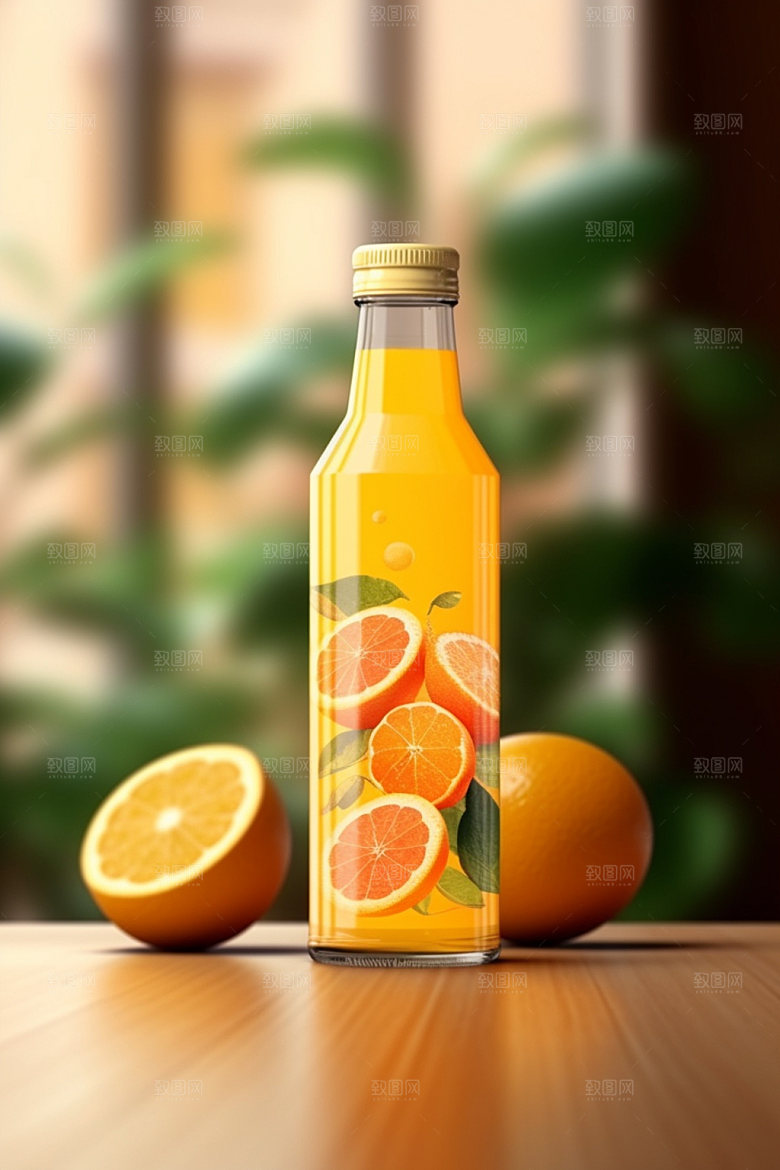 饮料瓶清新时尚模型