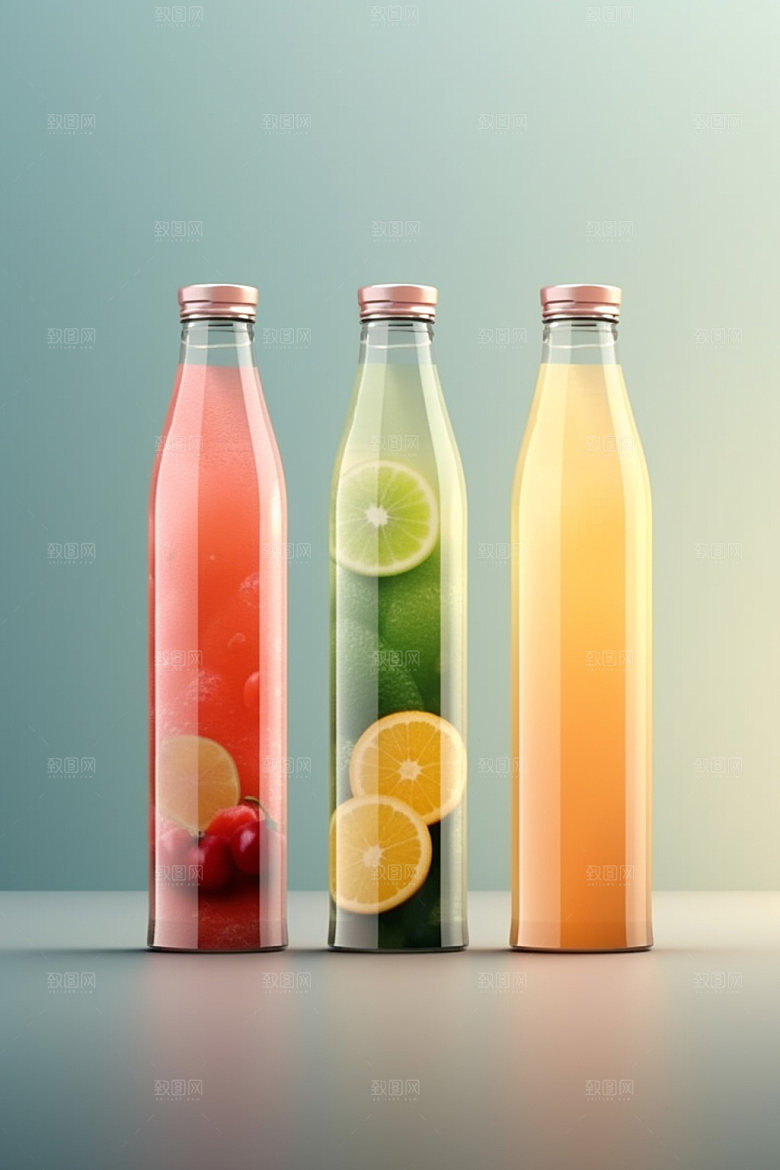饮料瓶现代包装设计模型