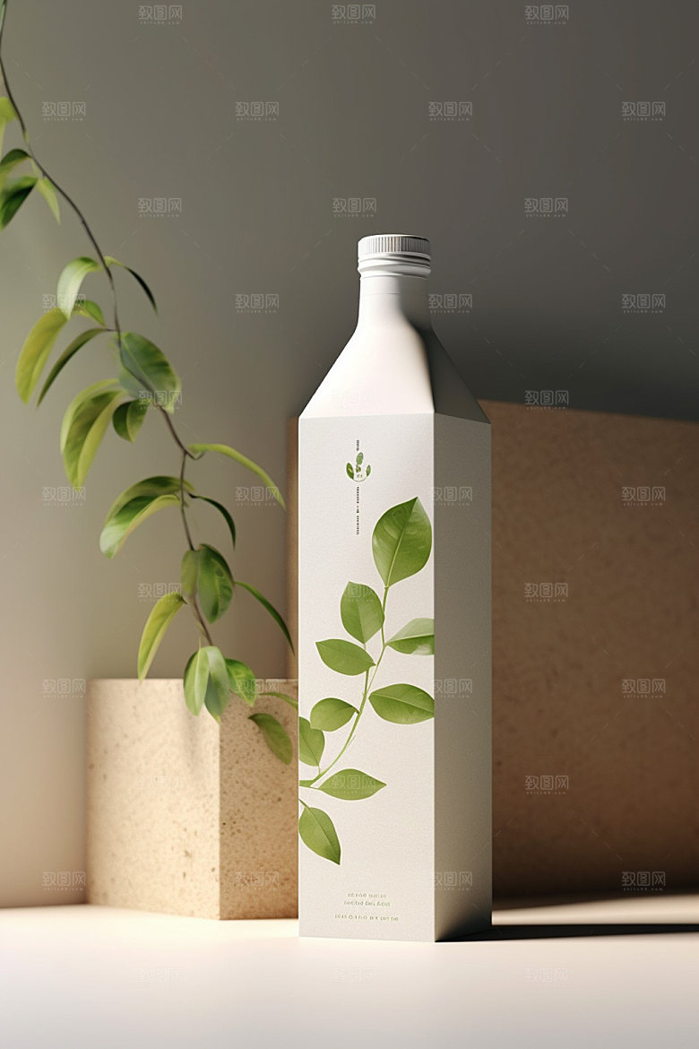饮料瓶简约时尚模型