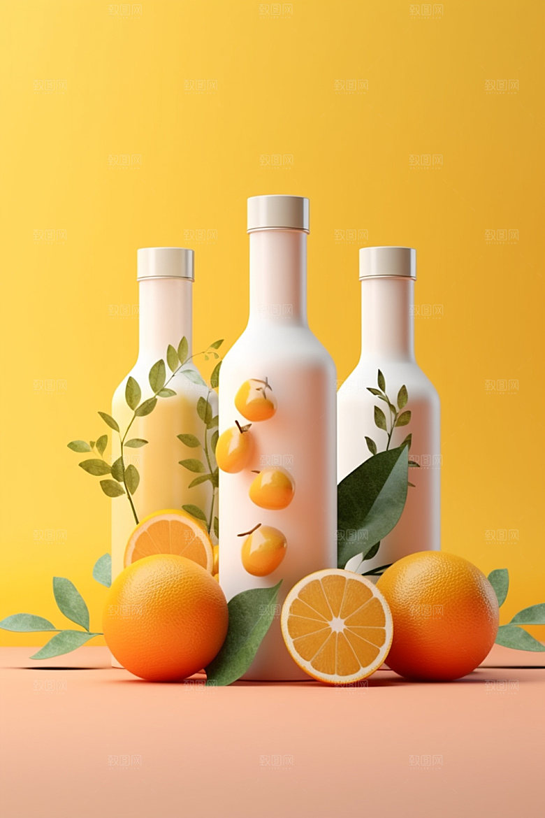 饮料瓶现代简约模型