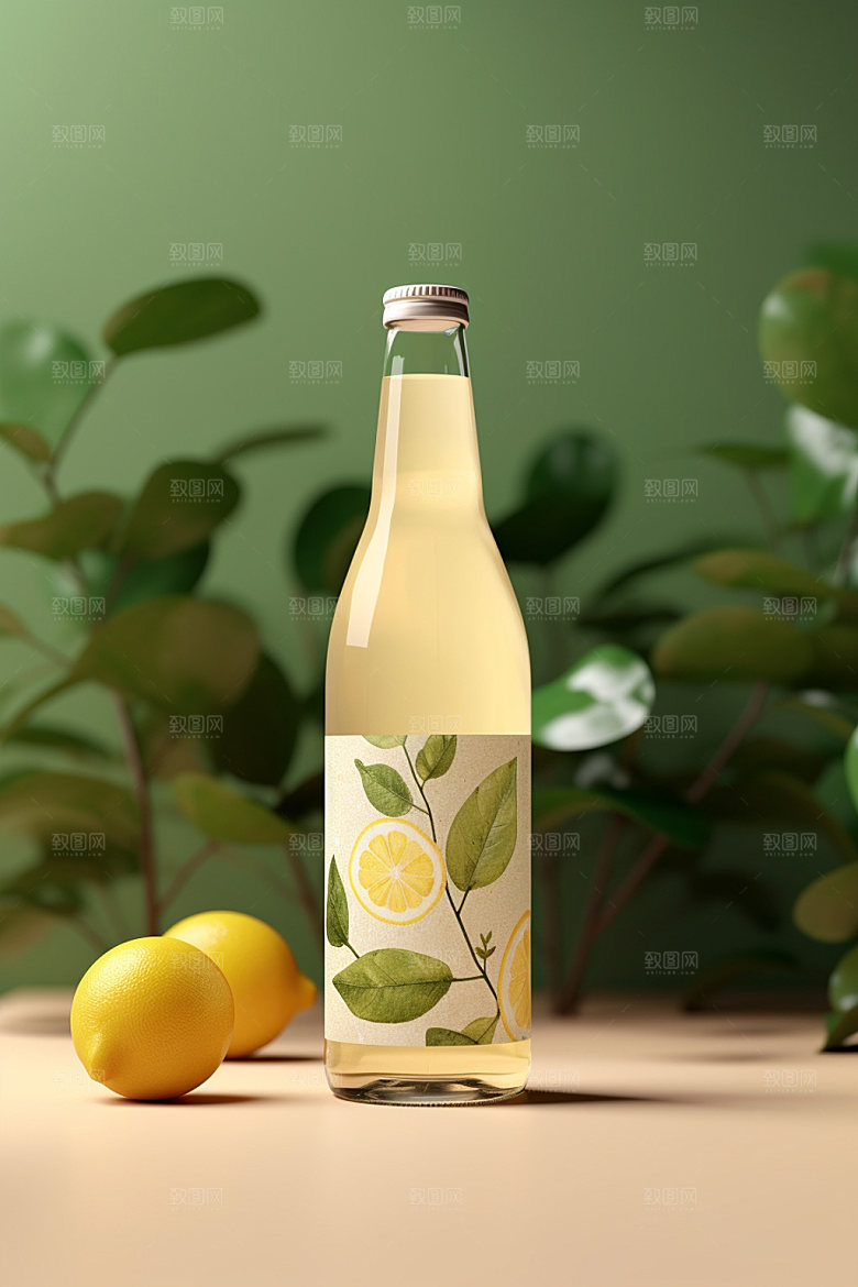 饮料瓶现代包装设计模型