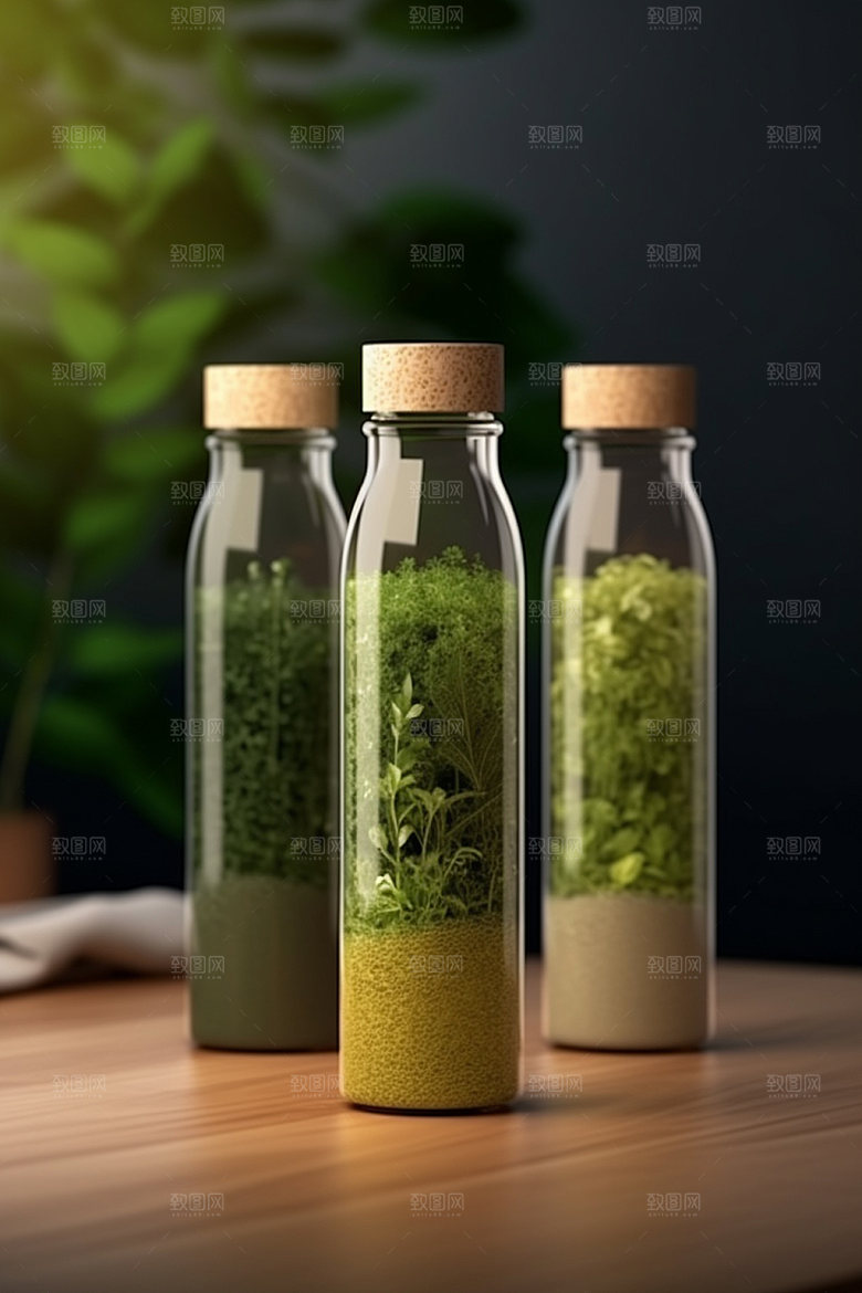 饮料瓶简约果汁模型