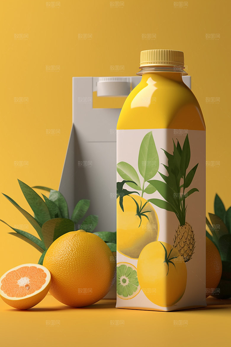 饮料瓶现代时尚模型