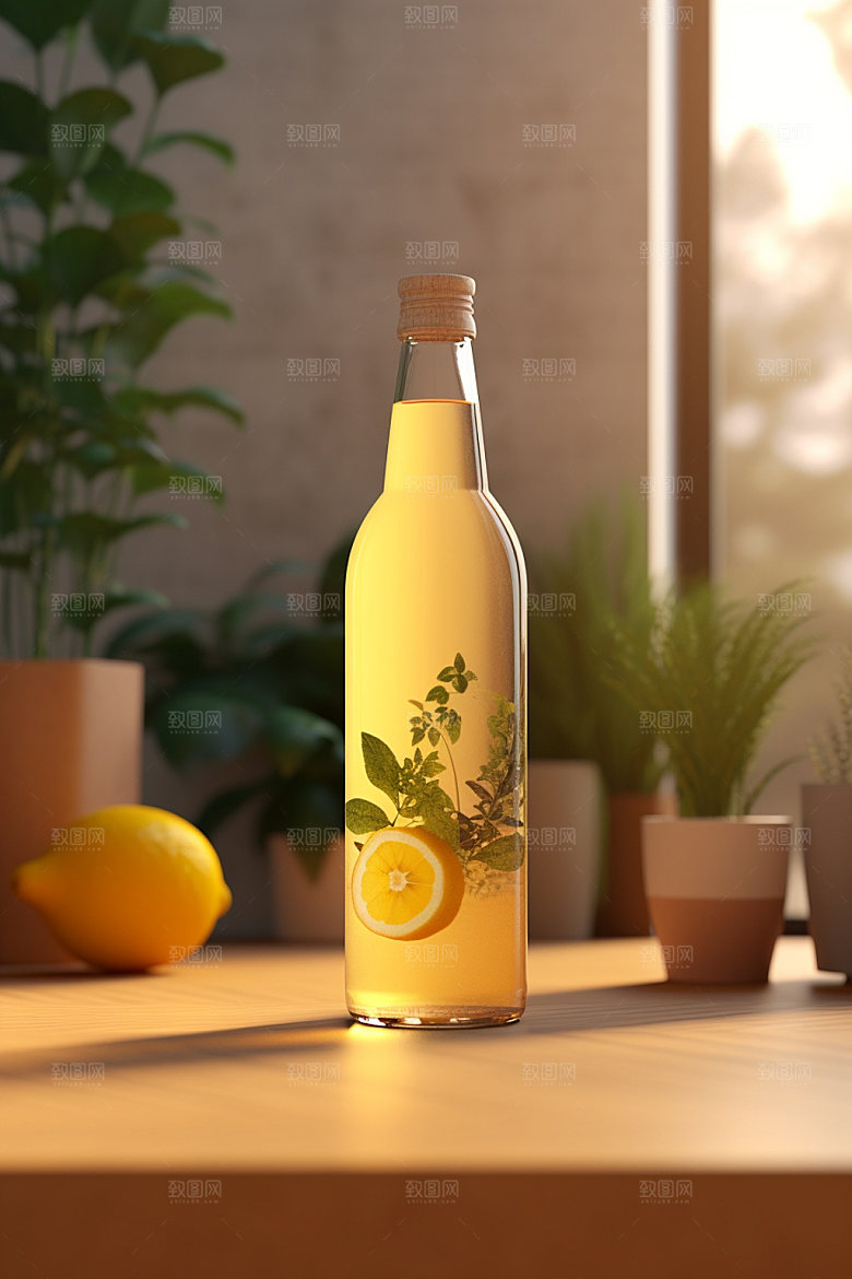 饮料瓶3D简约模型