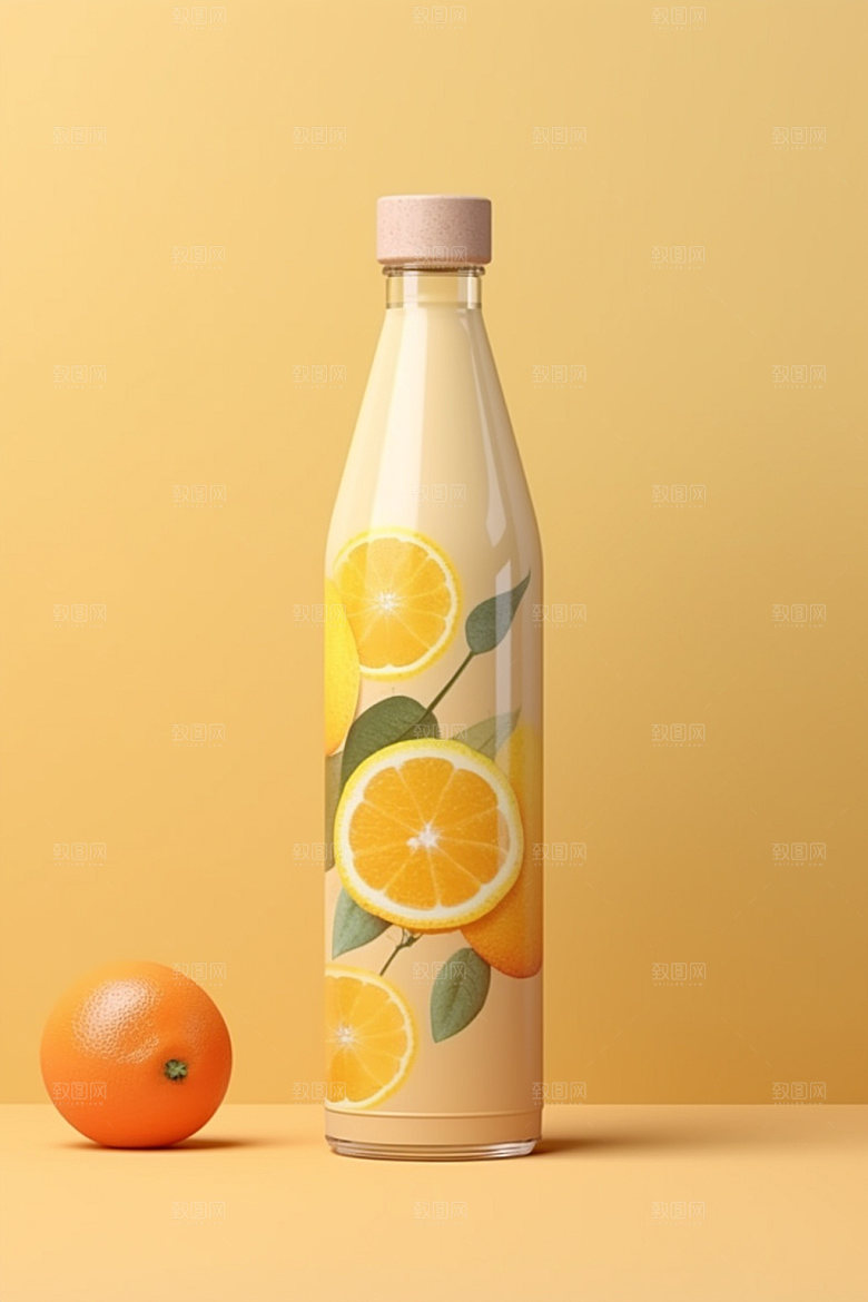 饮料瓶立体时尚模型