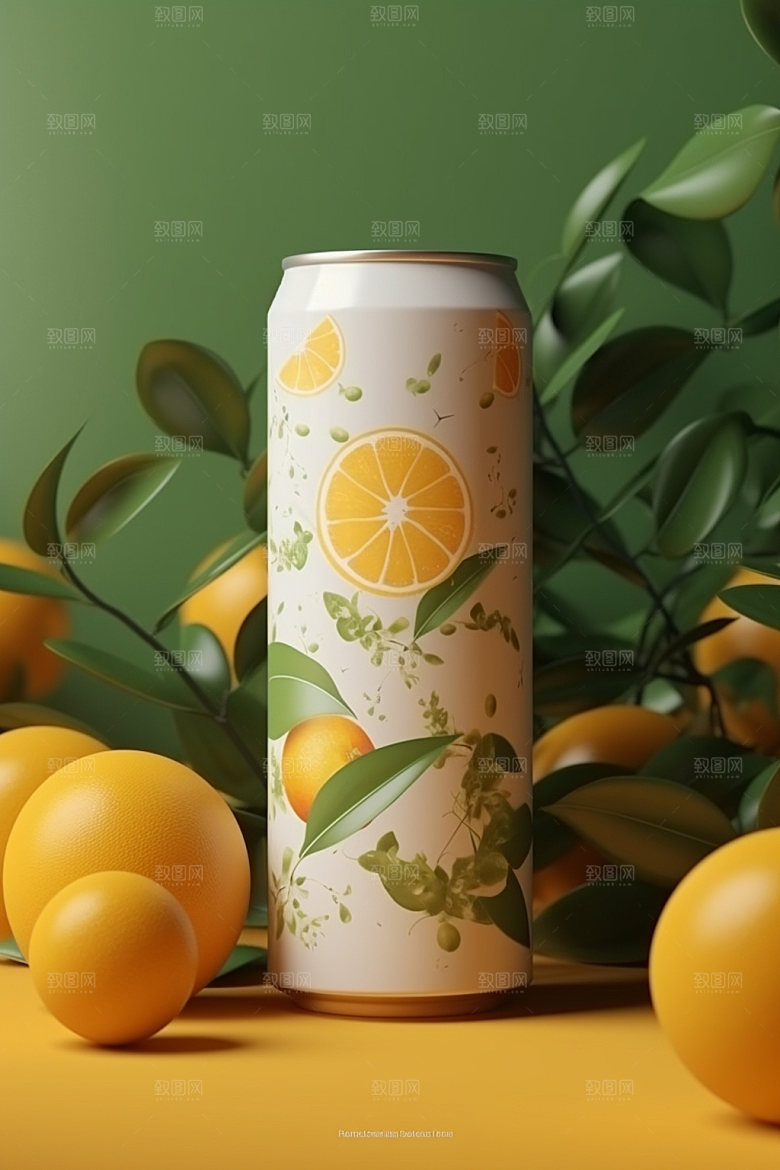 饮料瓶包装设计果汁模型