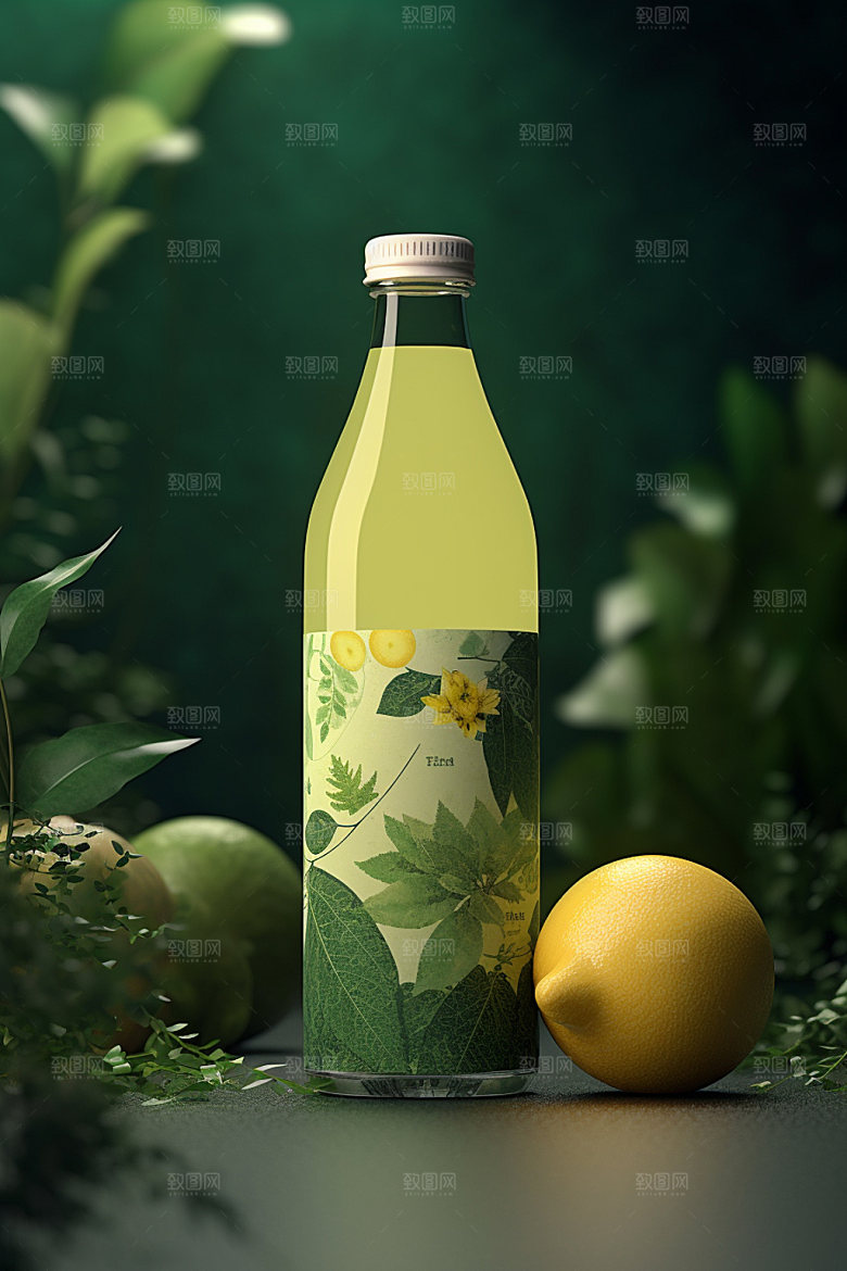 饮料瓶简约时尚模型