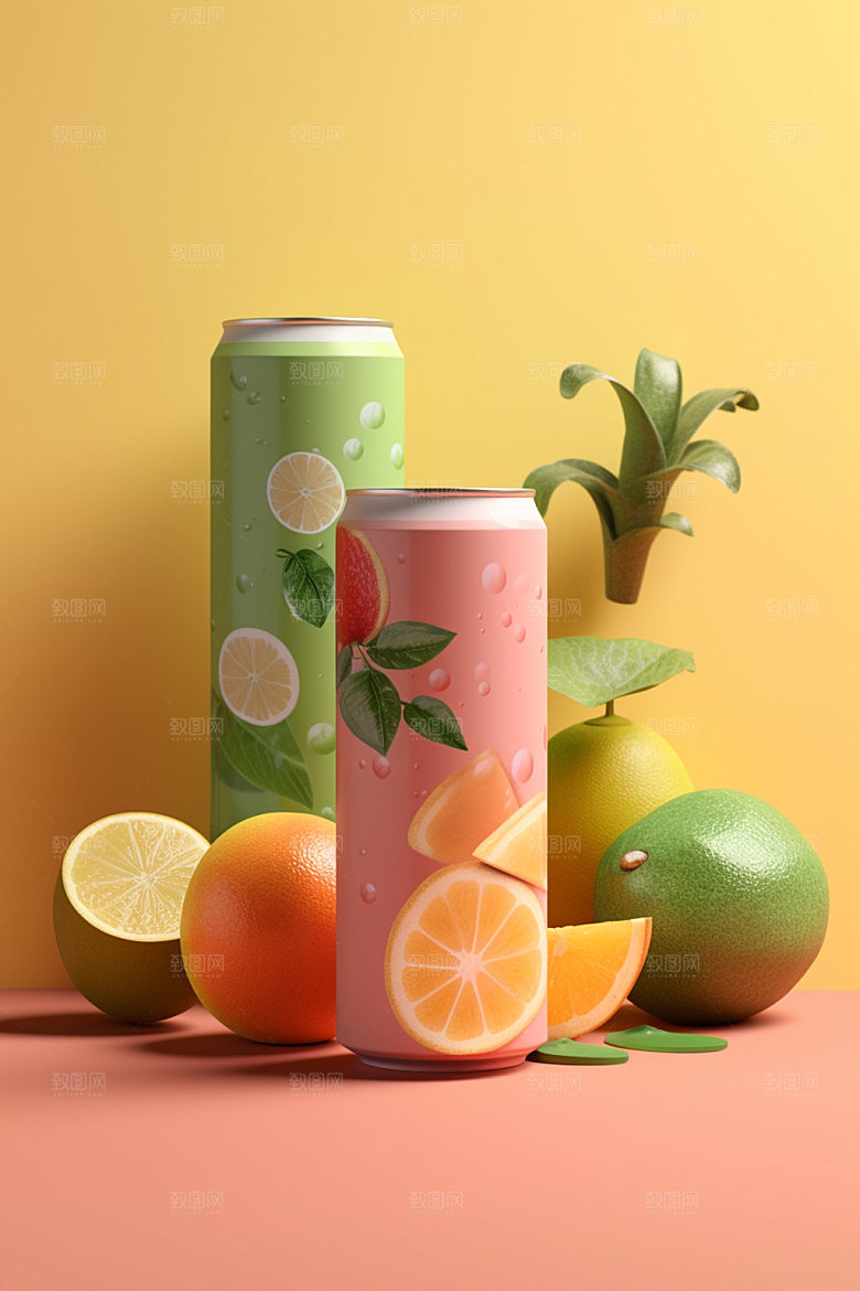 饮料瓶3D包装设计模型