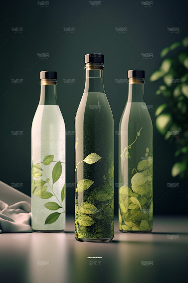 饮料瓶清新果汁模型