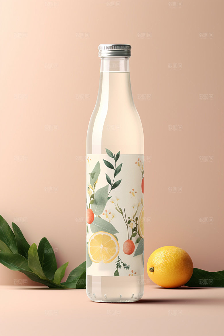饮料瓶清新包装设计模型