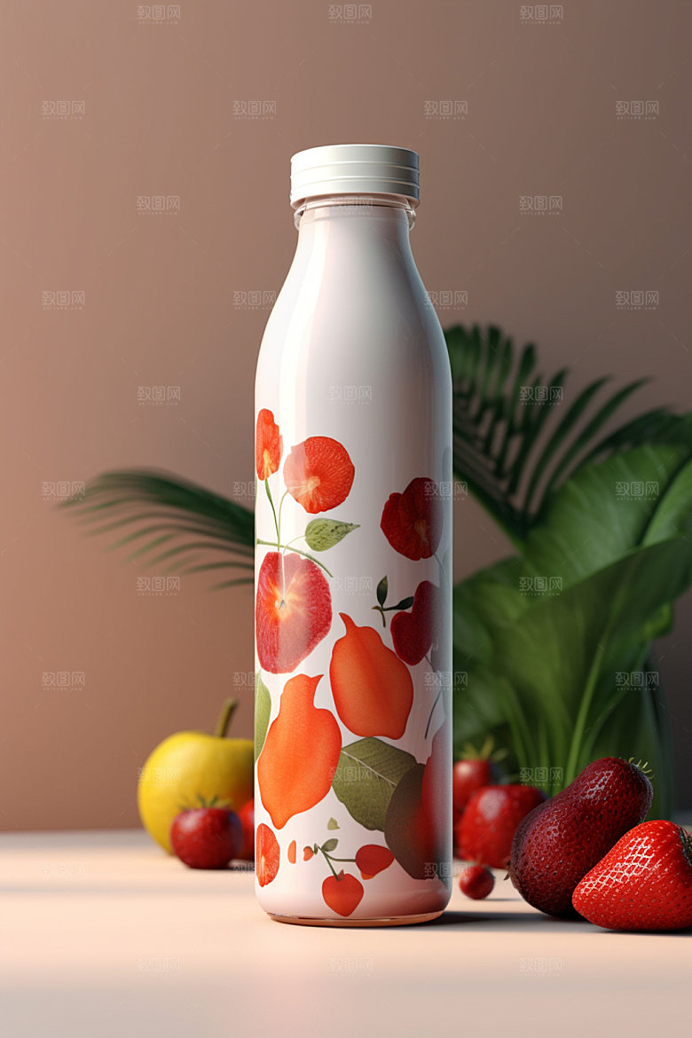 饮料瓶果汁简约模型