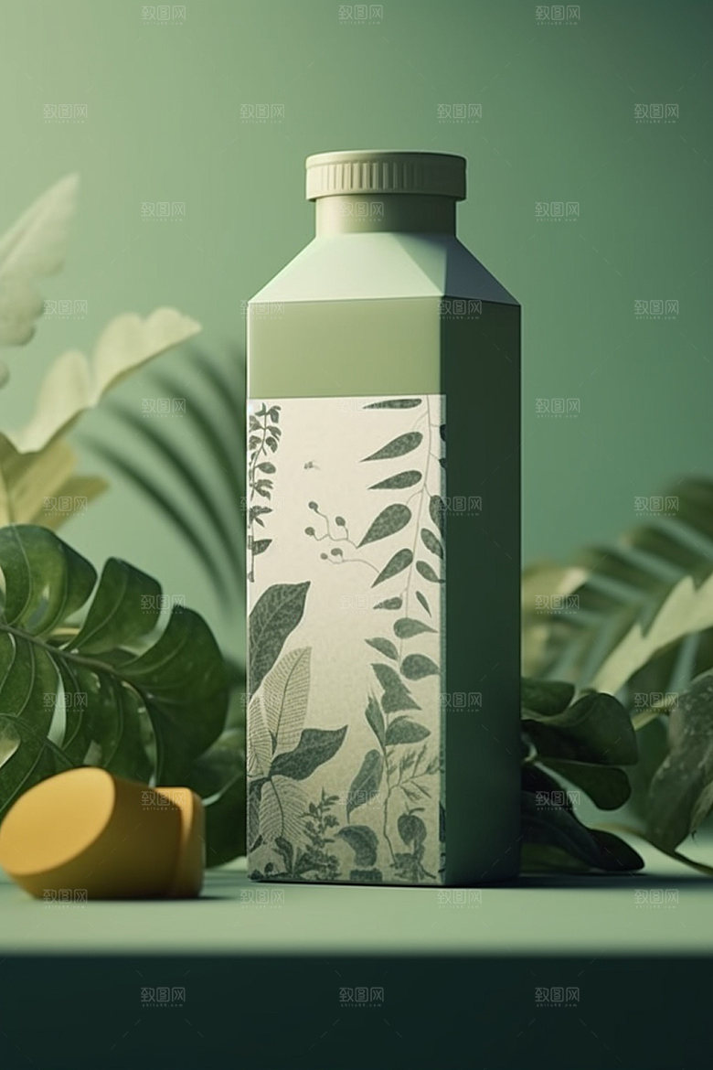 饮料瓶清新包装设计模型