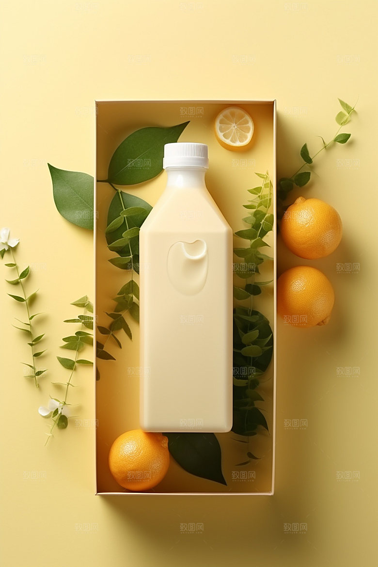 饮料瓶果汁包装设计模型