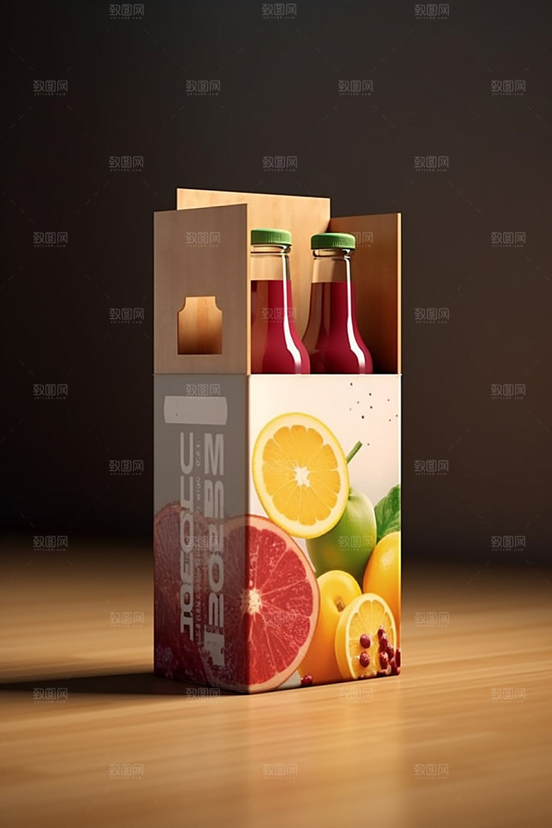 饮料瓶3D包装设计模型