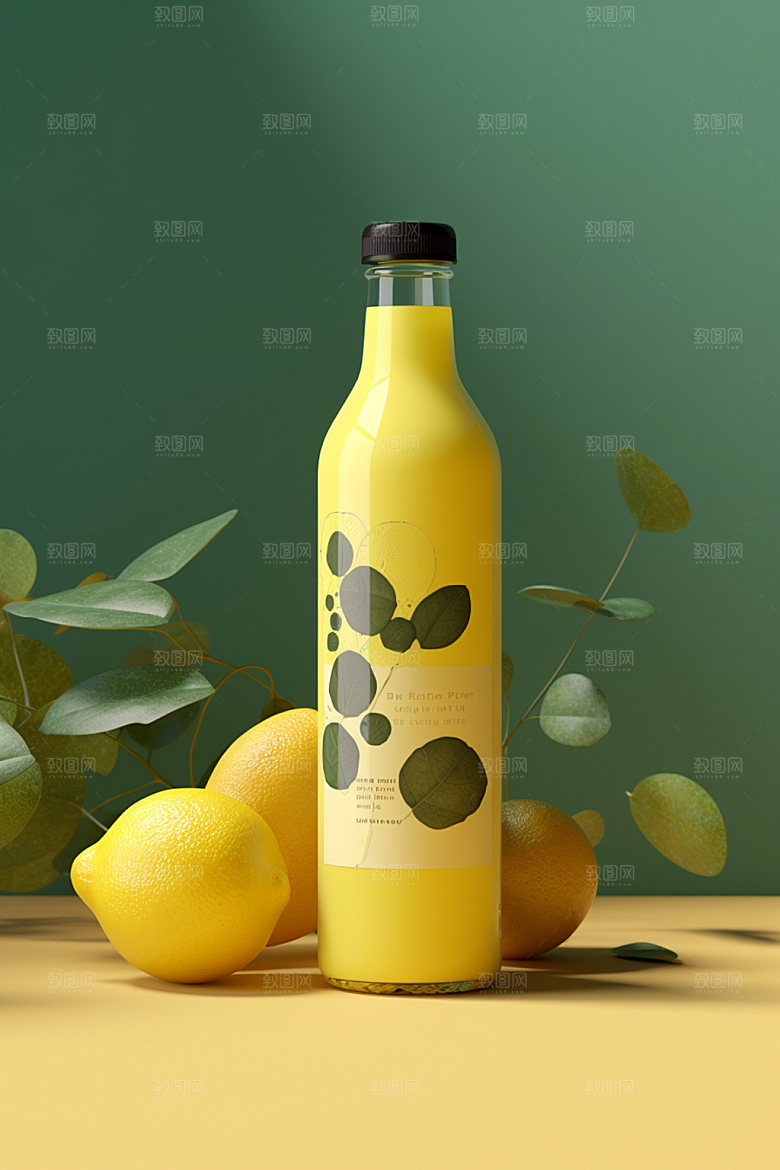 饮料瓶清新包装设计模型