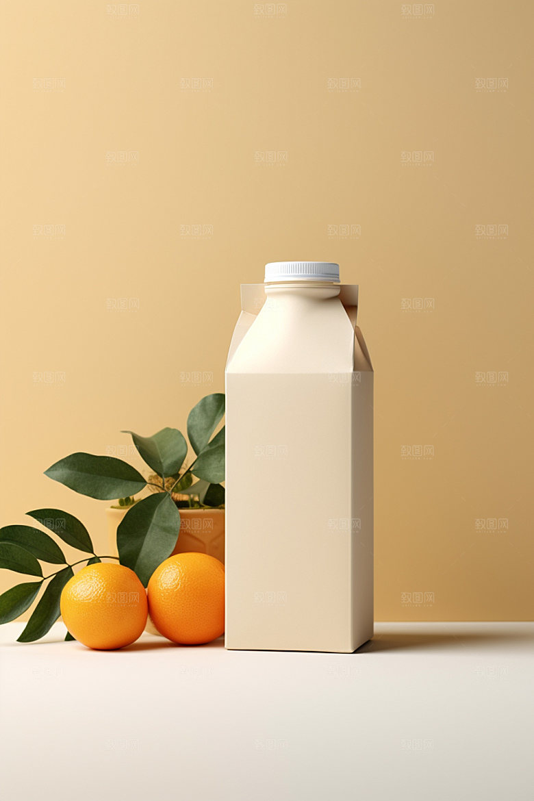 饮料瓶包装设计现代模型