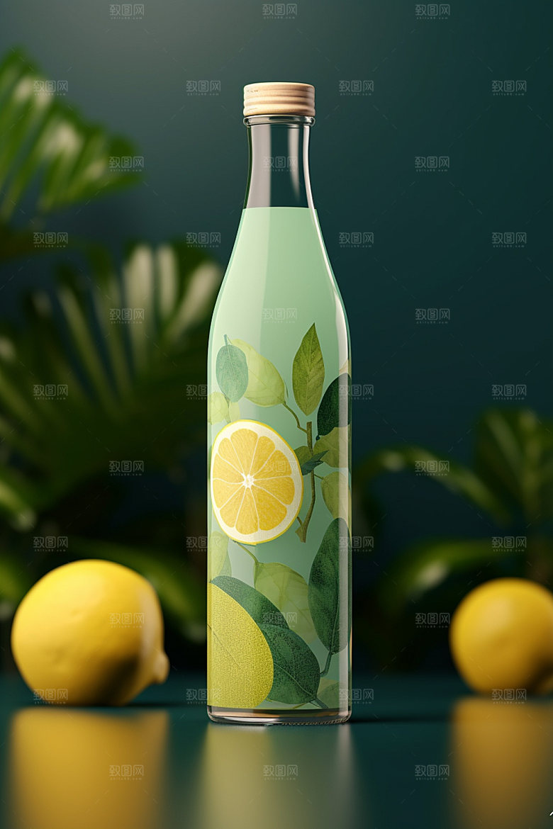 饮料瓶现代简约模型