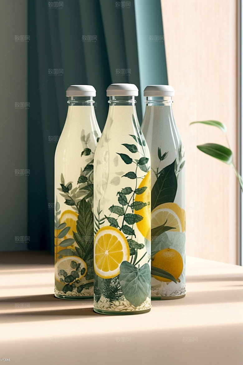 饮料瓶3D时尚模型