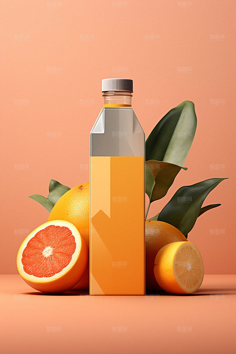 饮料瓶时尚包装设计模型