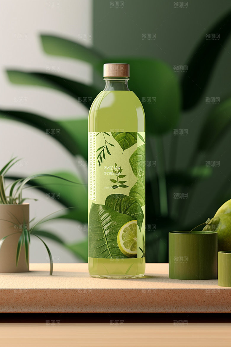 饮料瓶简约包装设计模型