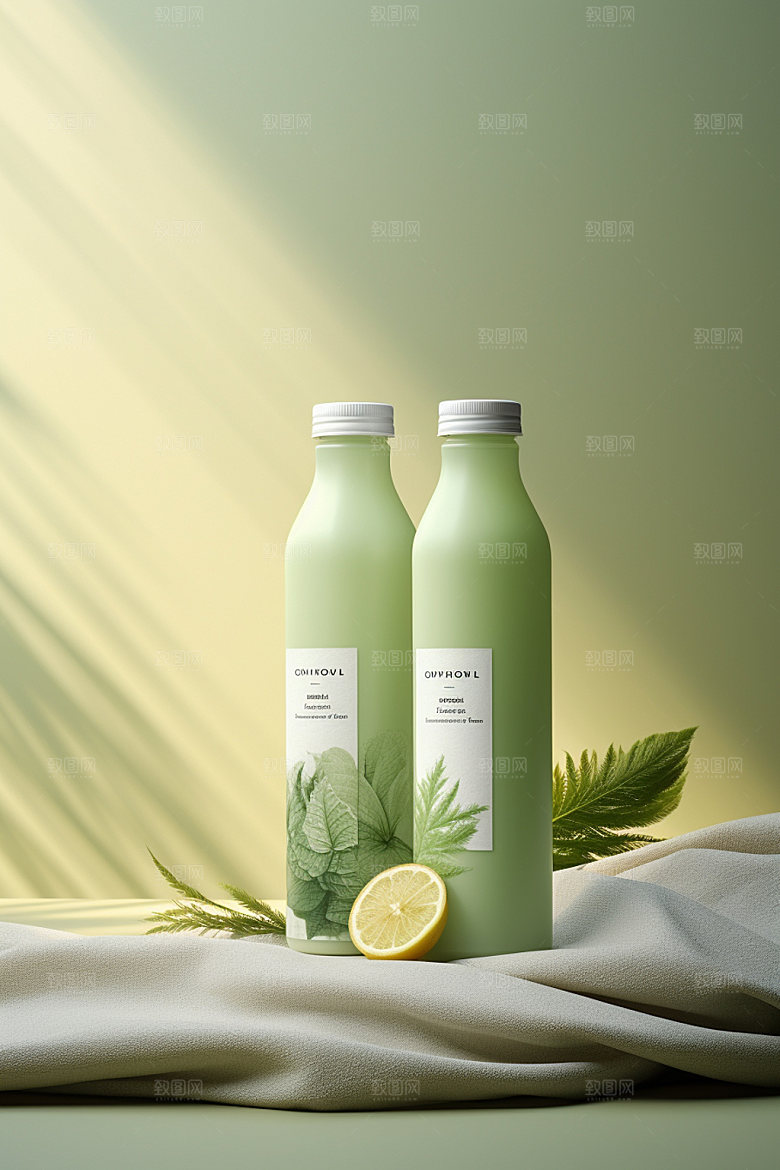 饮料瓶清新果汁模型
