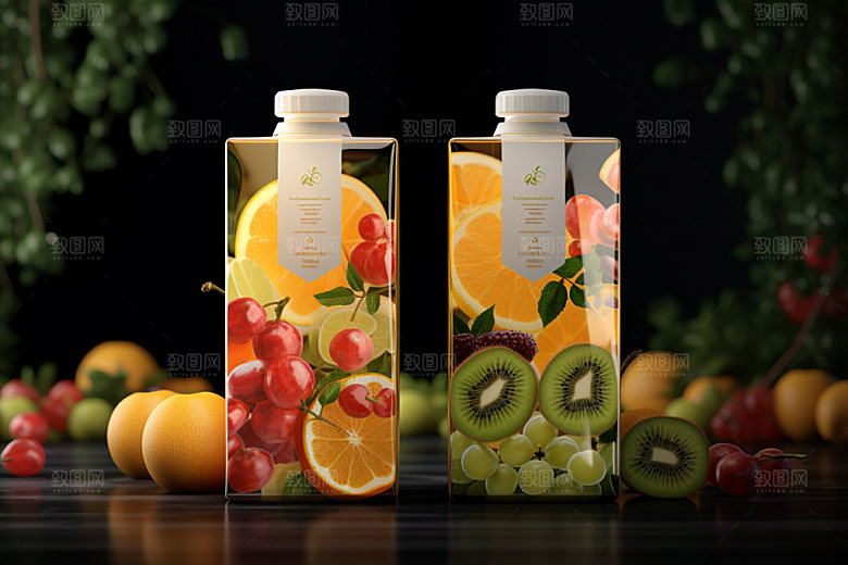 饮料瓶视觉艺术3D样机