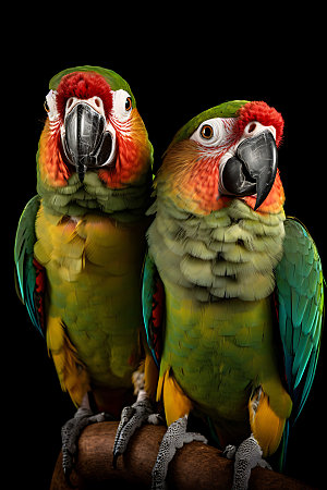 鹦鹉可爱彩色摄影图