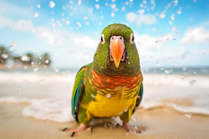 鹦鹉鸟类自然摄影图