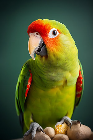 鹦鹉彩色动物摄影图