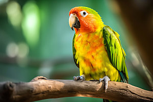 鹦鹉彩色动物摄影图
