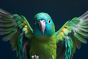 鹦鹉自然彩色摄影图
