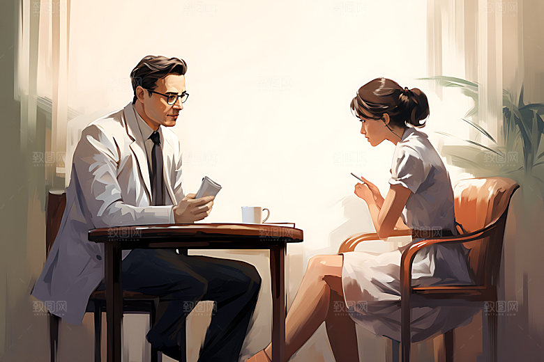 医生医院简约插画