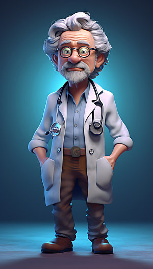 医生高清3D人物形象