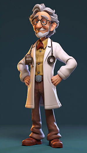 医生3D高清人物形象