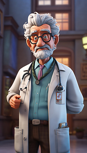 医生3D卡通人物形象
